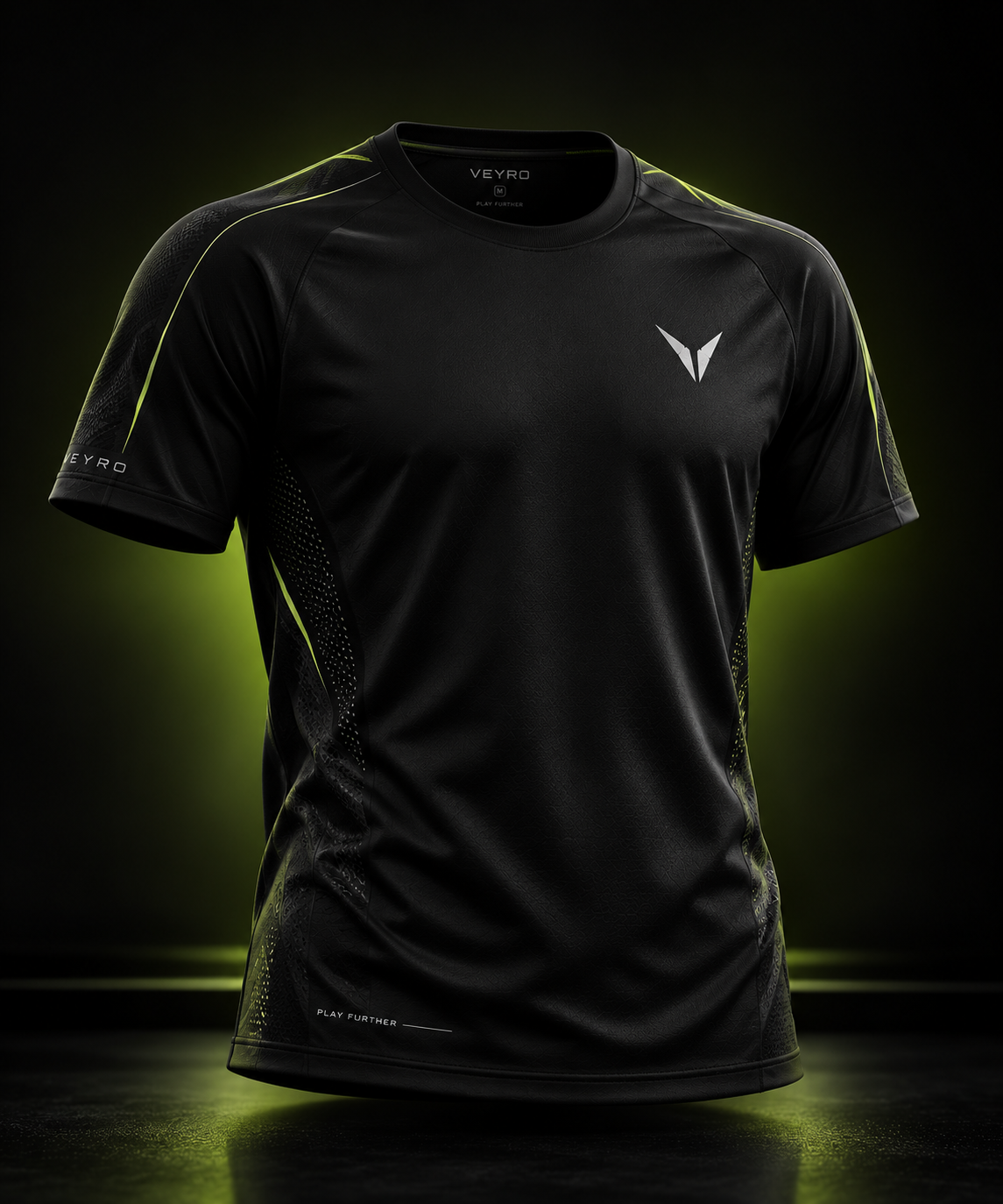 VEYRO V-PRO Performance Tee – Black/Volt
