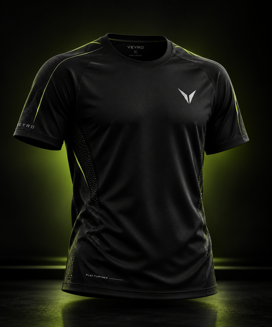 VEYRO V-PRO Performance Tee – Black/Volt